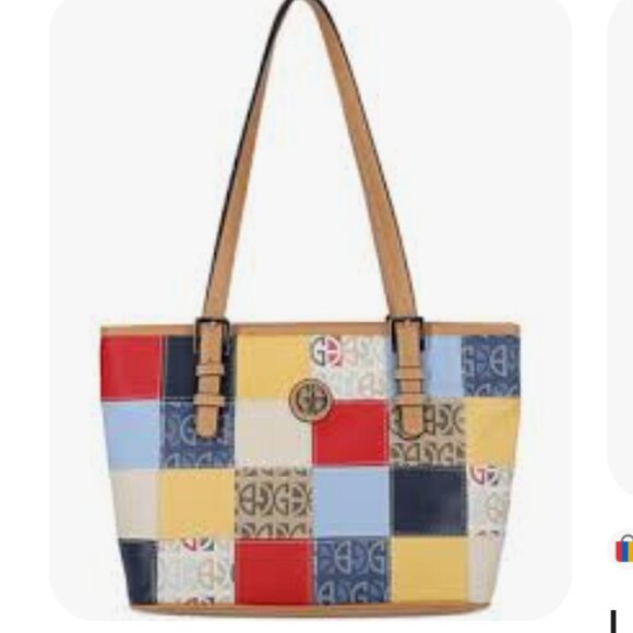 Giani Bernini Saffiano Patchwork Tote, Created for Macy's - Picture 1 of 6